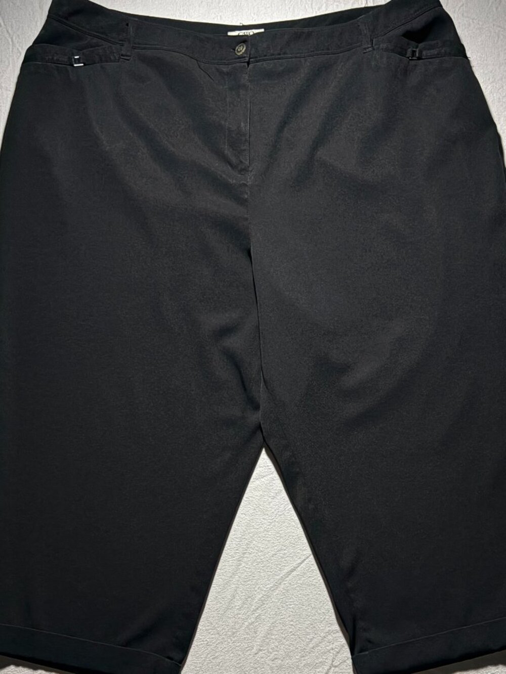 Cato Cropped Pants Women’s 22W Black Stretch Cuffed Plus Size EUC